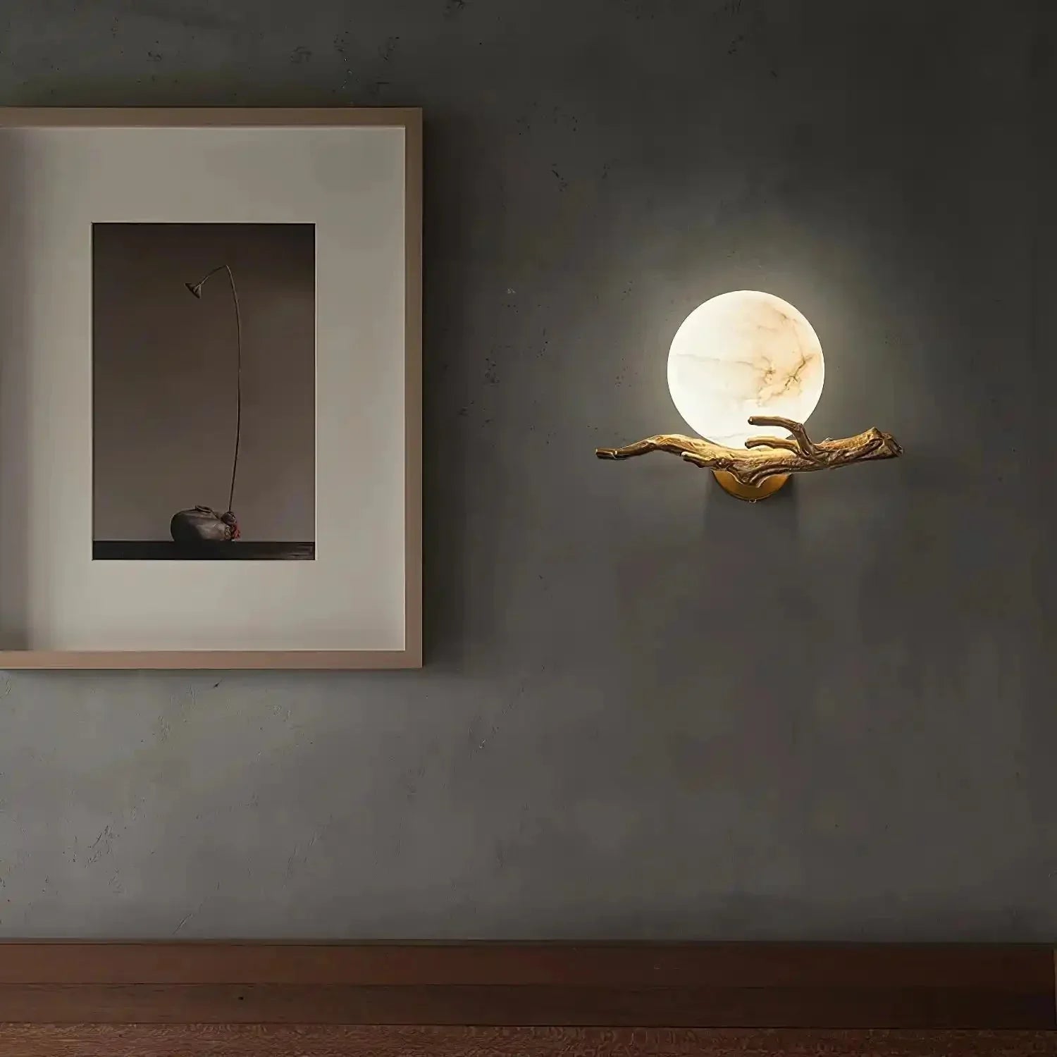 Retro Twigs Alabaster Wall Lamp - Joyfuzzy