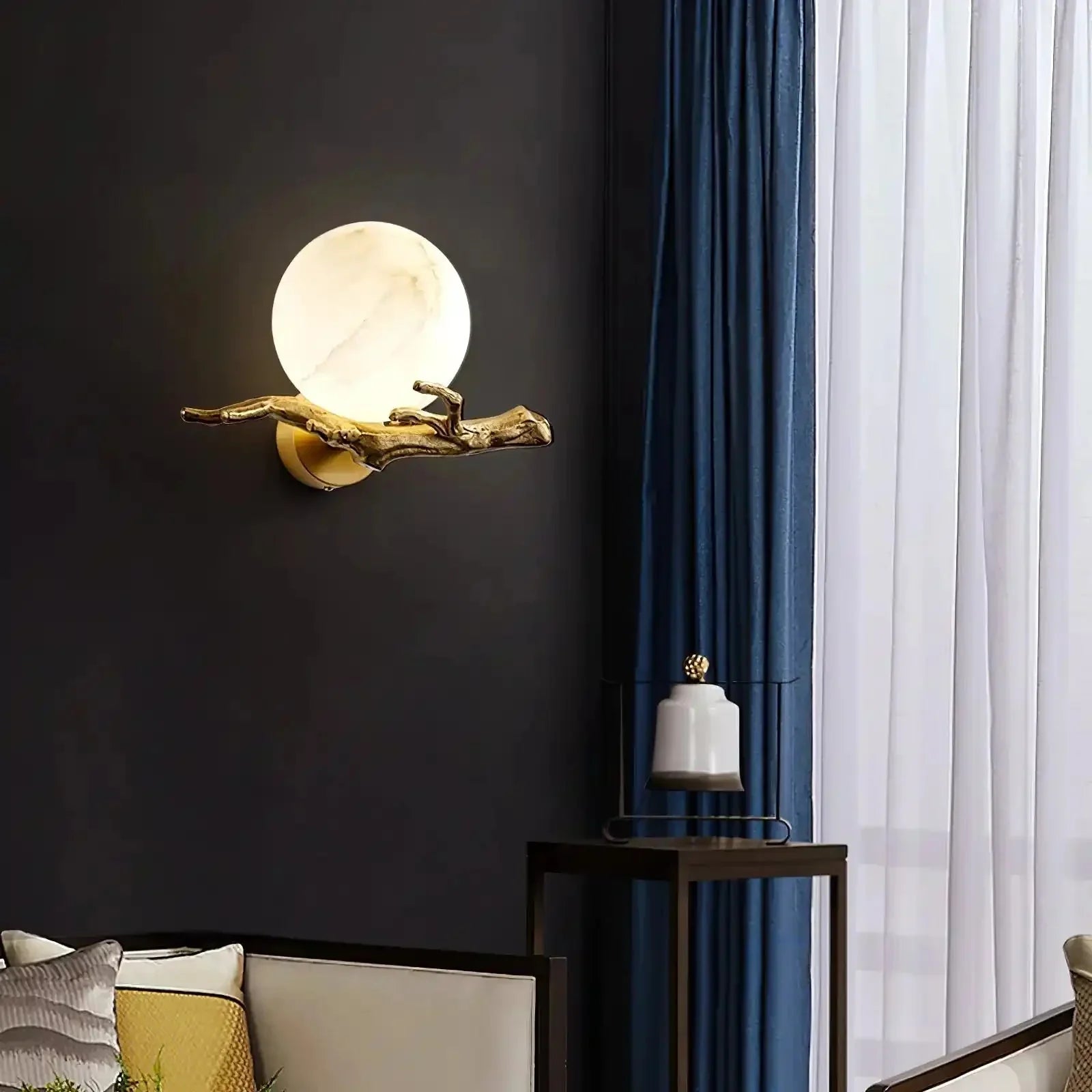 Retro Twigs Alabaster Wall Lamp - Joyfuzzy
