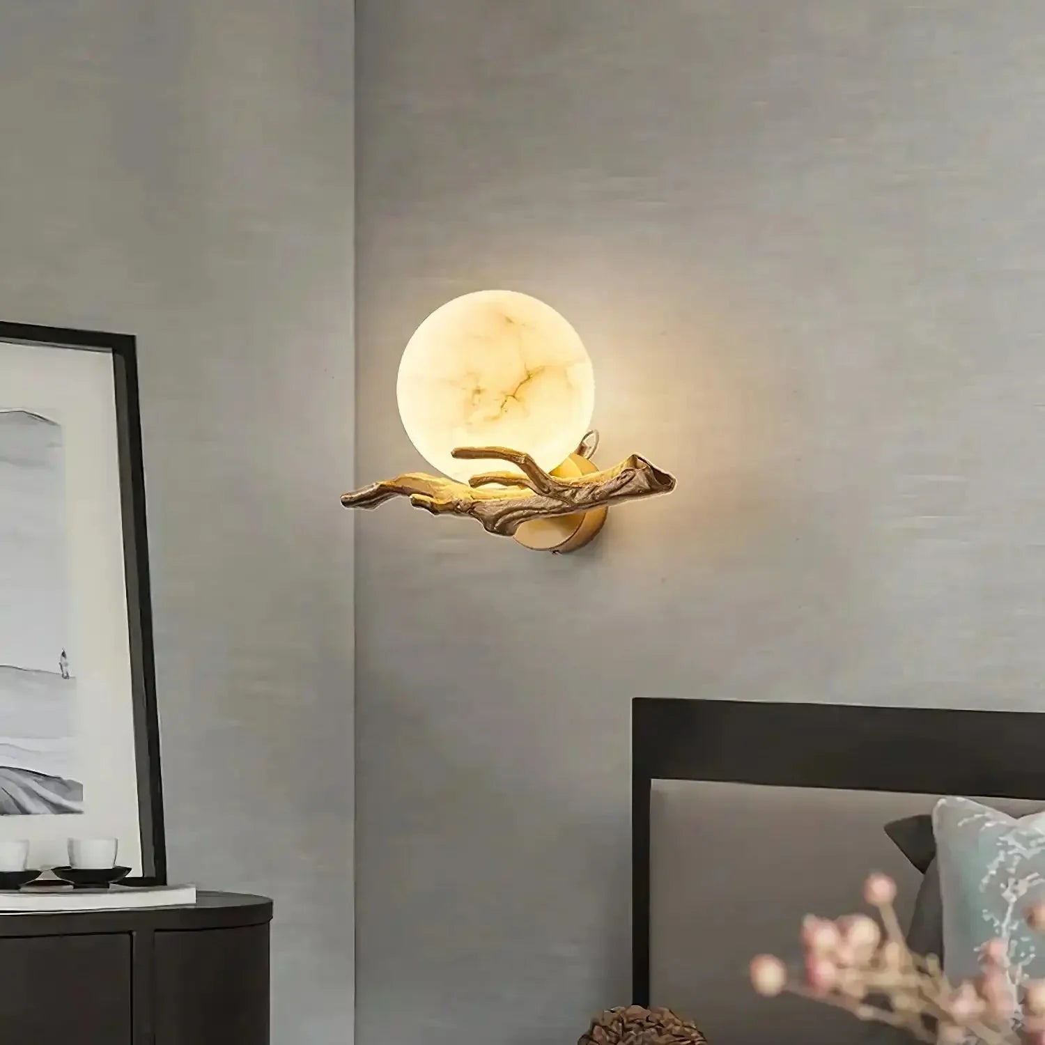 Retro Twigs Alabaster Wall Lamp - Joyfuzzy