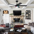 RGB Modern Black Ceiling Fan Light - Joyfuzzy