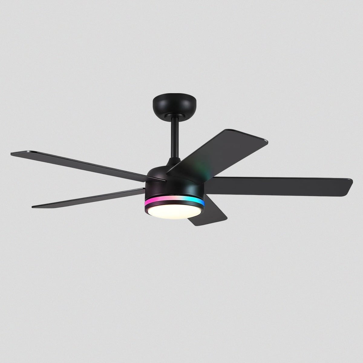 RGB Modern Black Ceiling Fan Light - Joyfuzzy