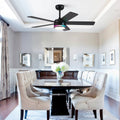 RGB Modern Black Ceiling Fan Light - Joyfuzzy