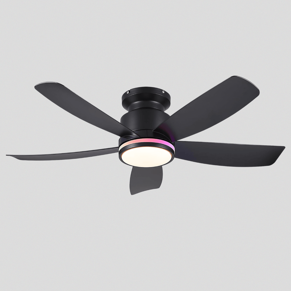 RGB Recessed remote control ceiling fan light 41" - Joyfuzzy