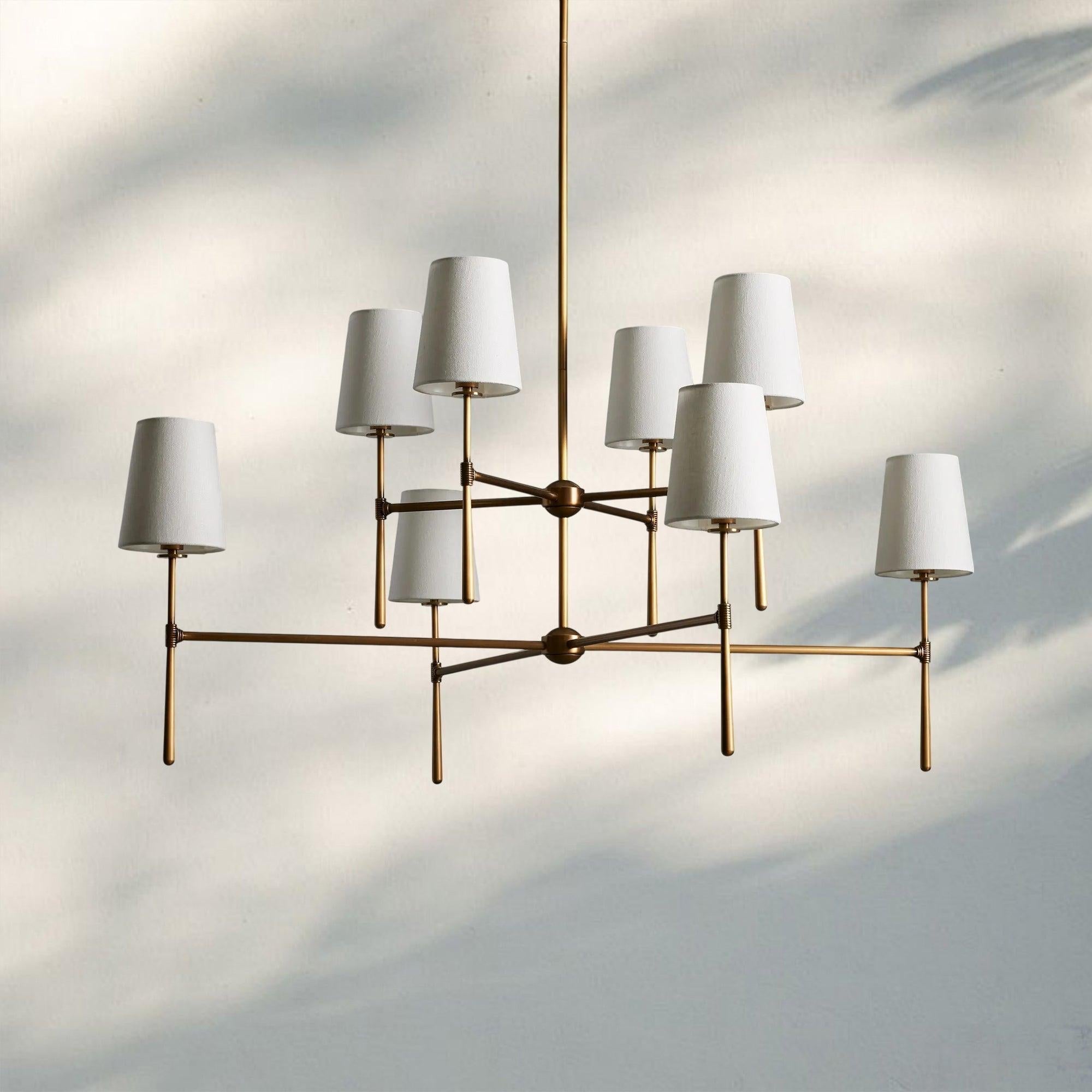 Rhodas 2 - Tier Round Chandelier - 48''BrassJoyfuzzy