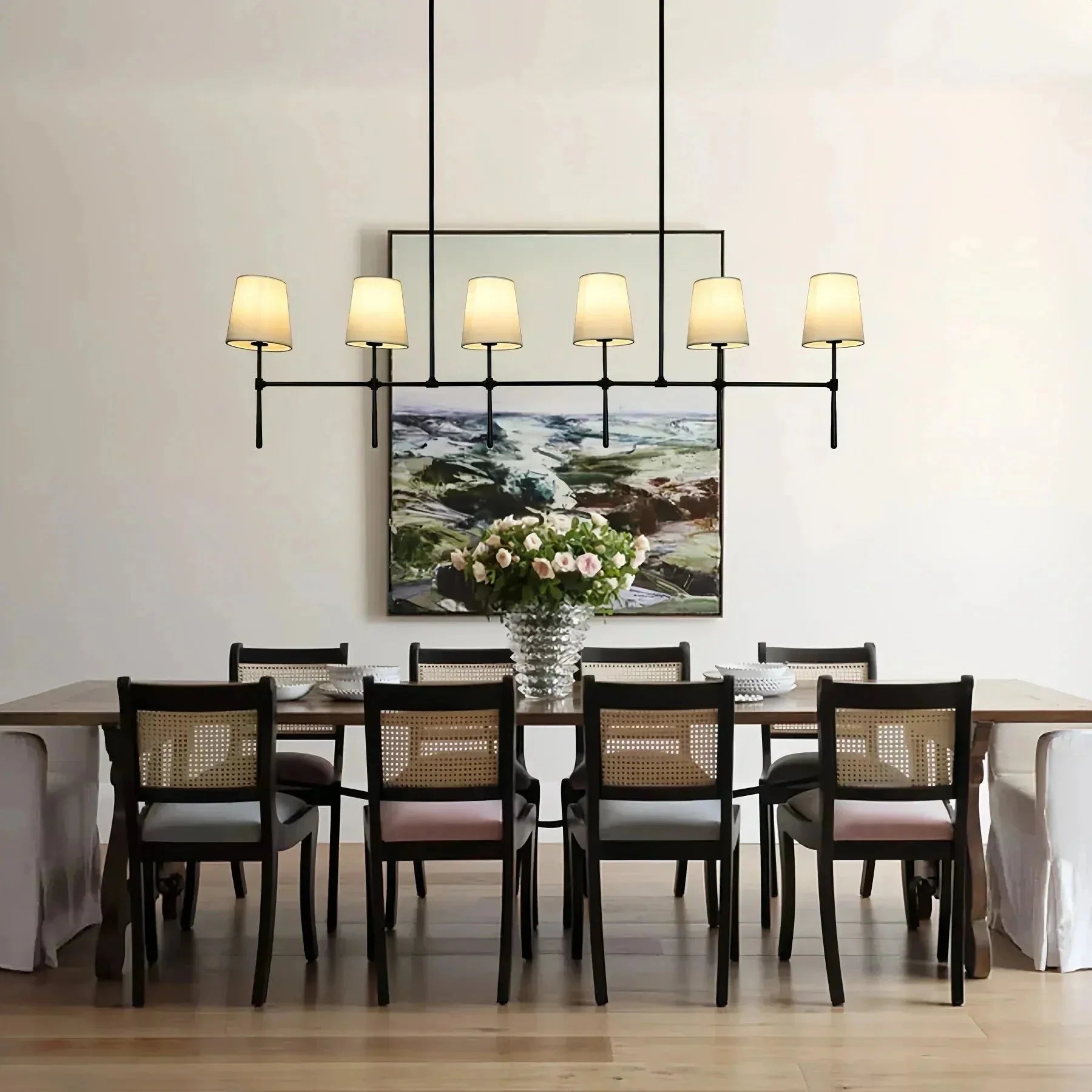 Rhodas Linear Chandelier - 5 - LightBrassJoyfuzzy