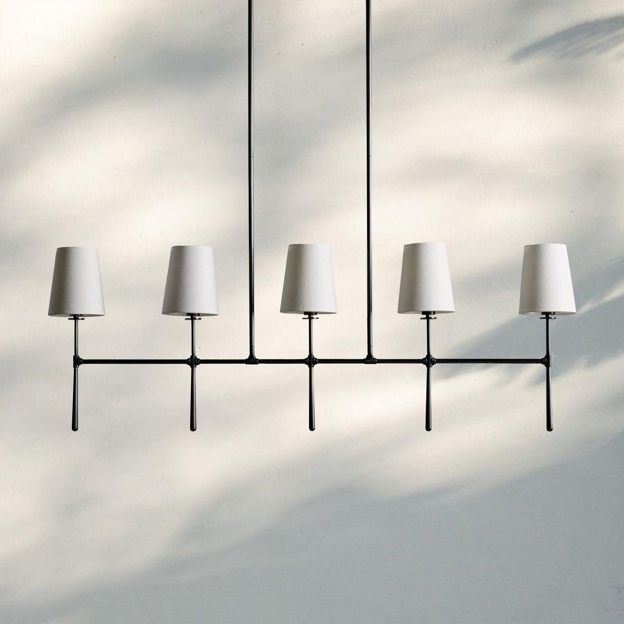 Rhodas Linear Chandelier - 5 - LightBlackJoyfuzzy