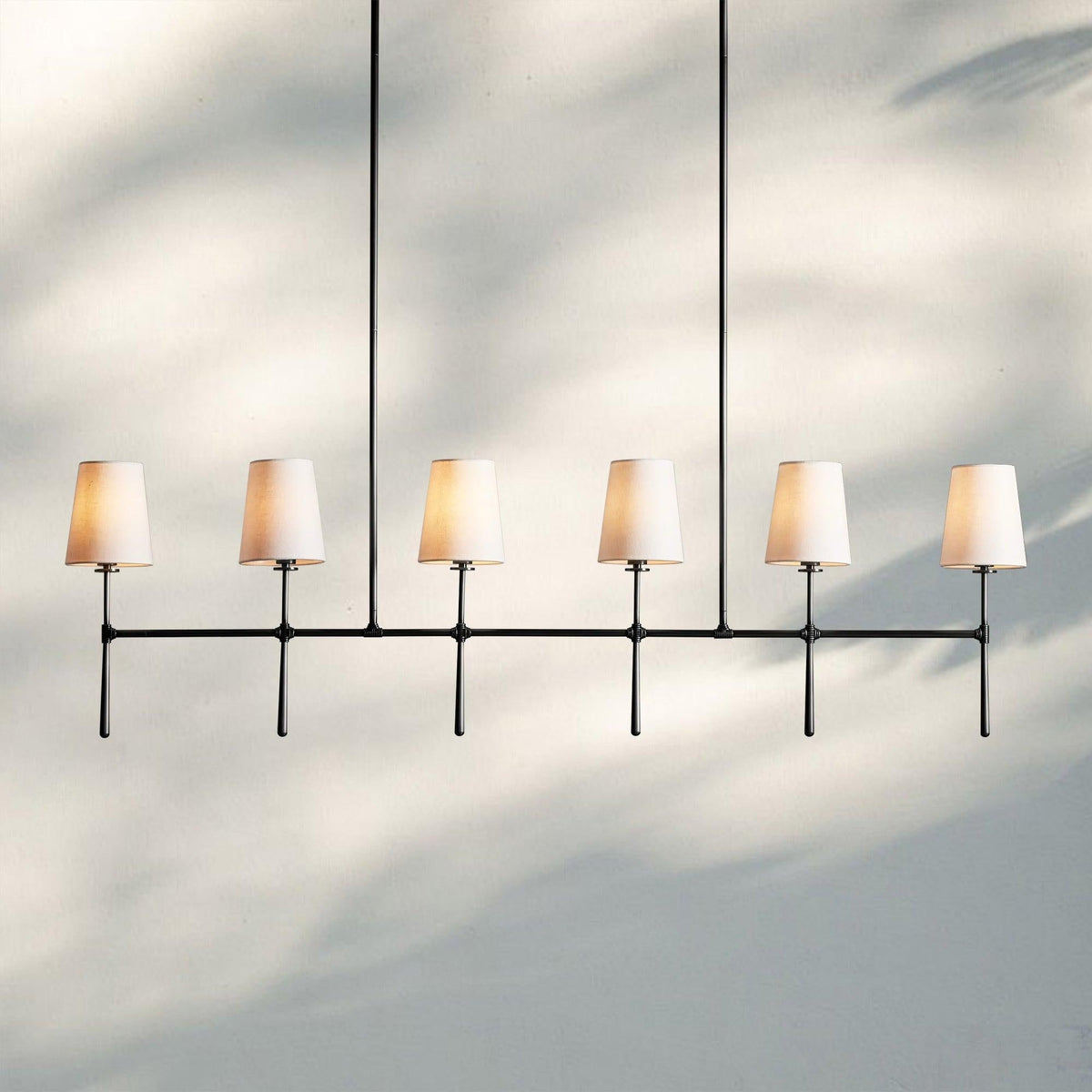 Rhodas Linear Chandelier - 6 - LightBlackJoyfuzzy