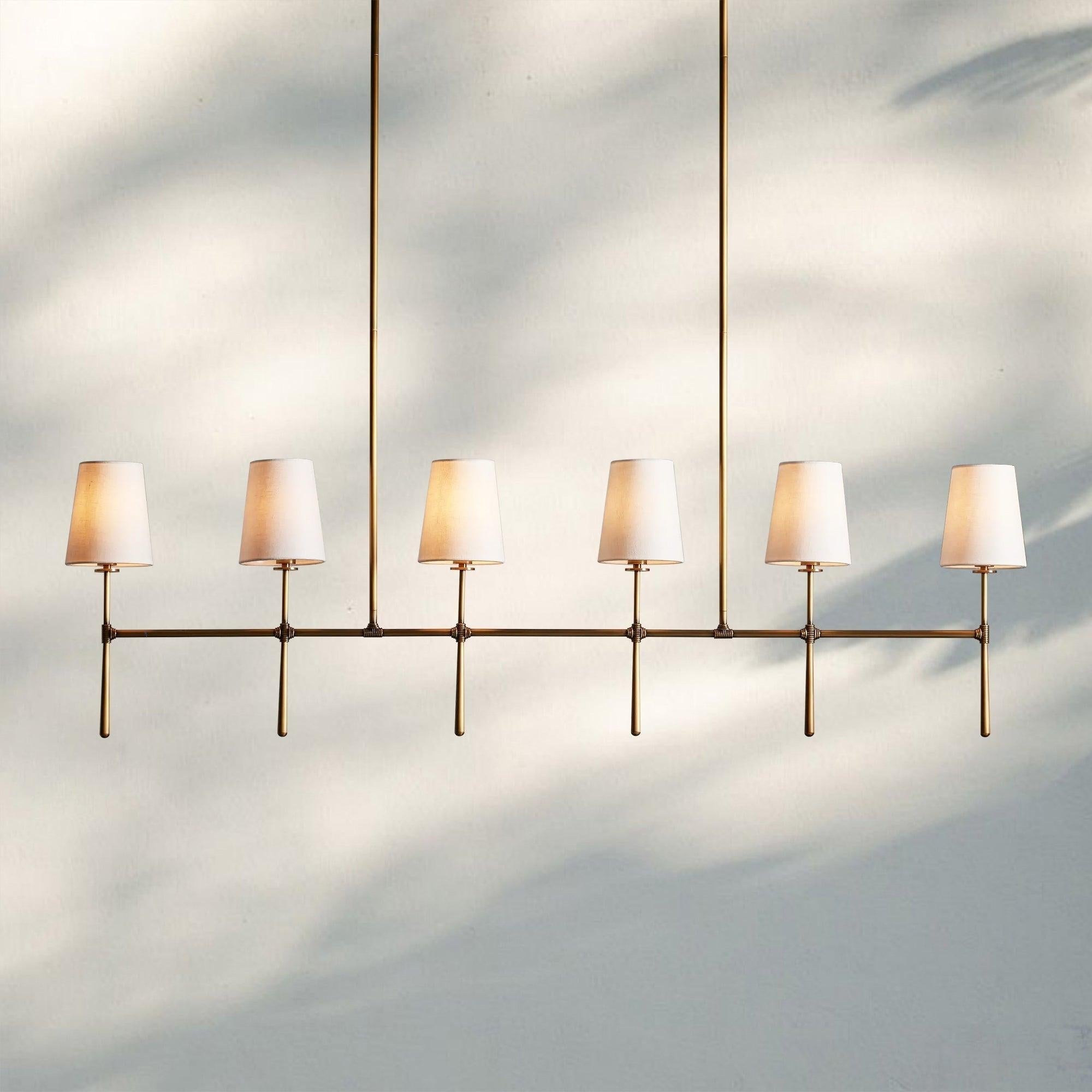 Rhodas Linear Chandelier - 6 - LightBrassJoyfuzzy