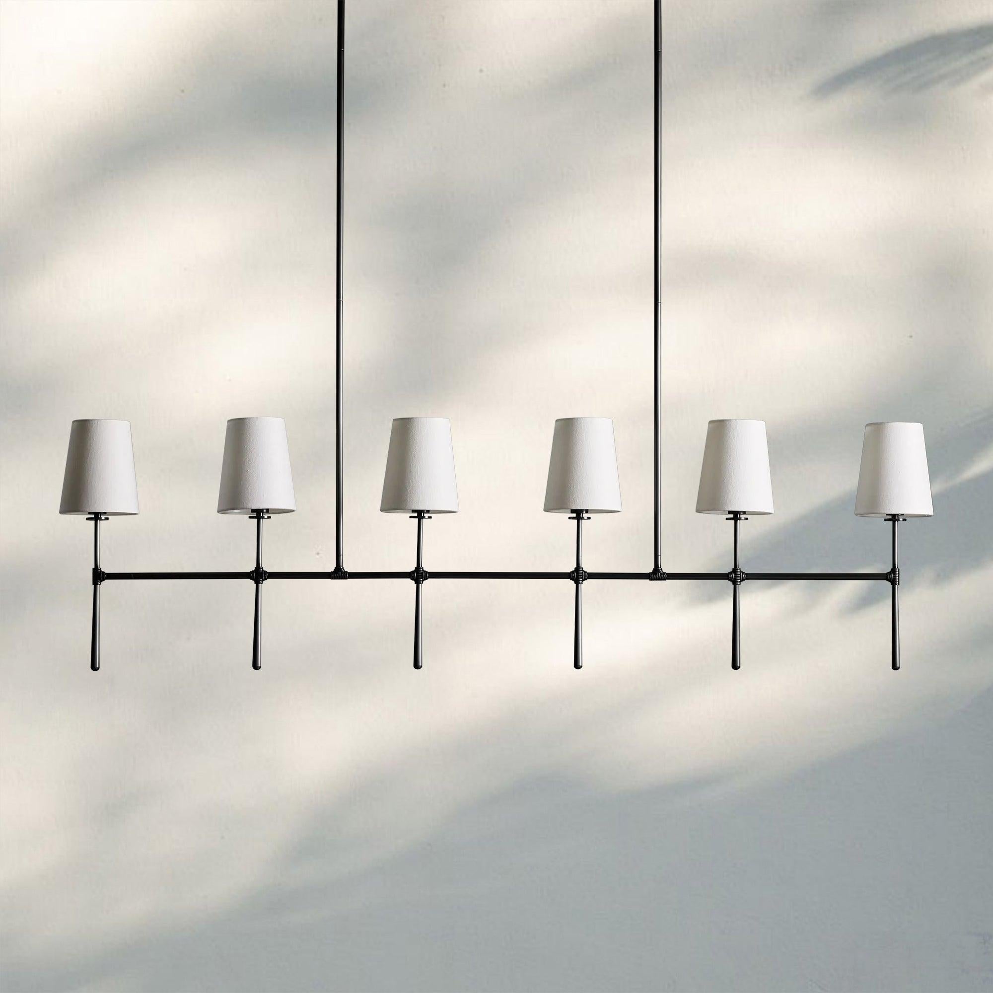 Rhodas Linear Chandelier - 6 - LightBlackJoyfuzzy