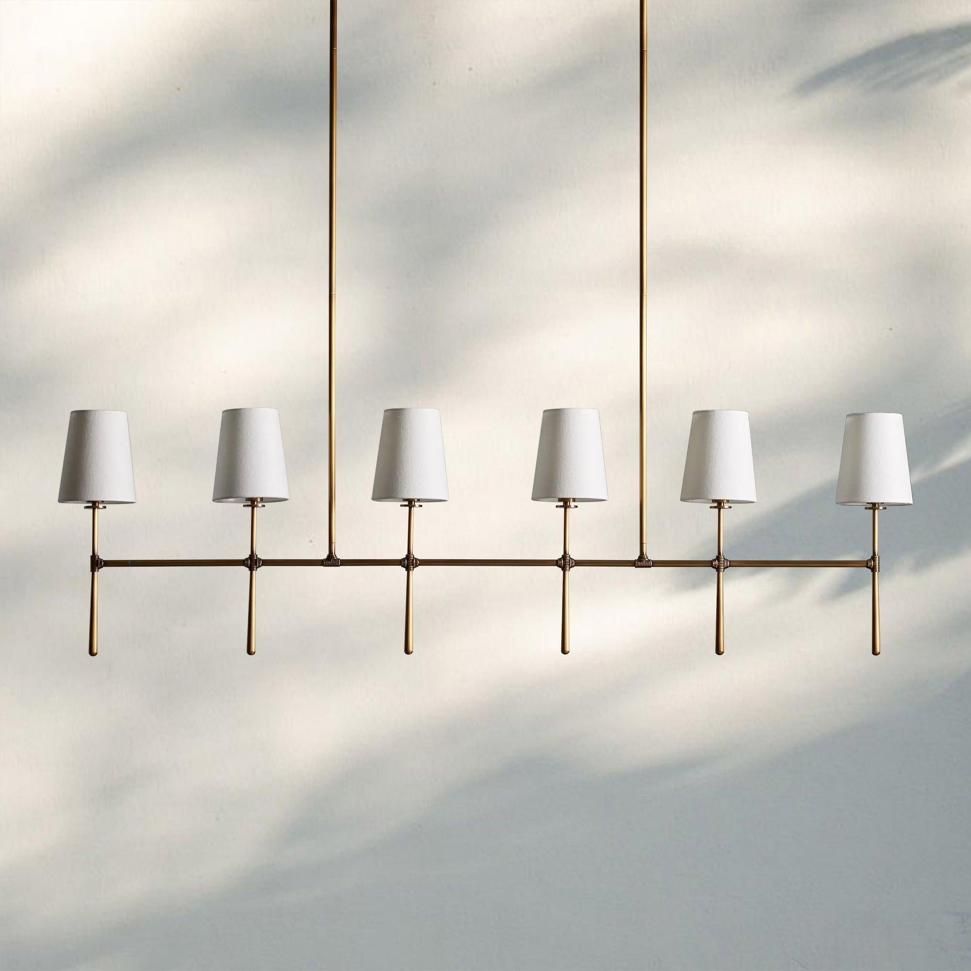 Rhodas Linear Chandelier - 6 - LightBlackJoyfuzzy