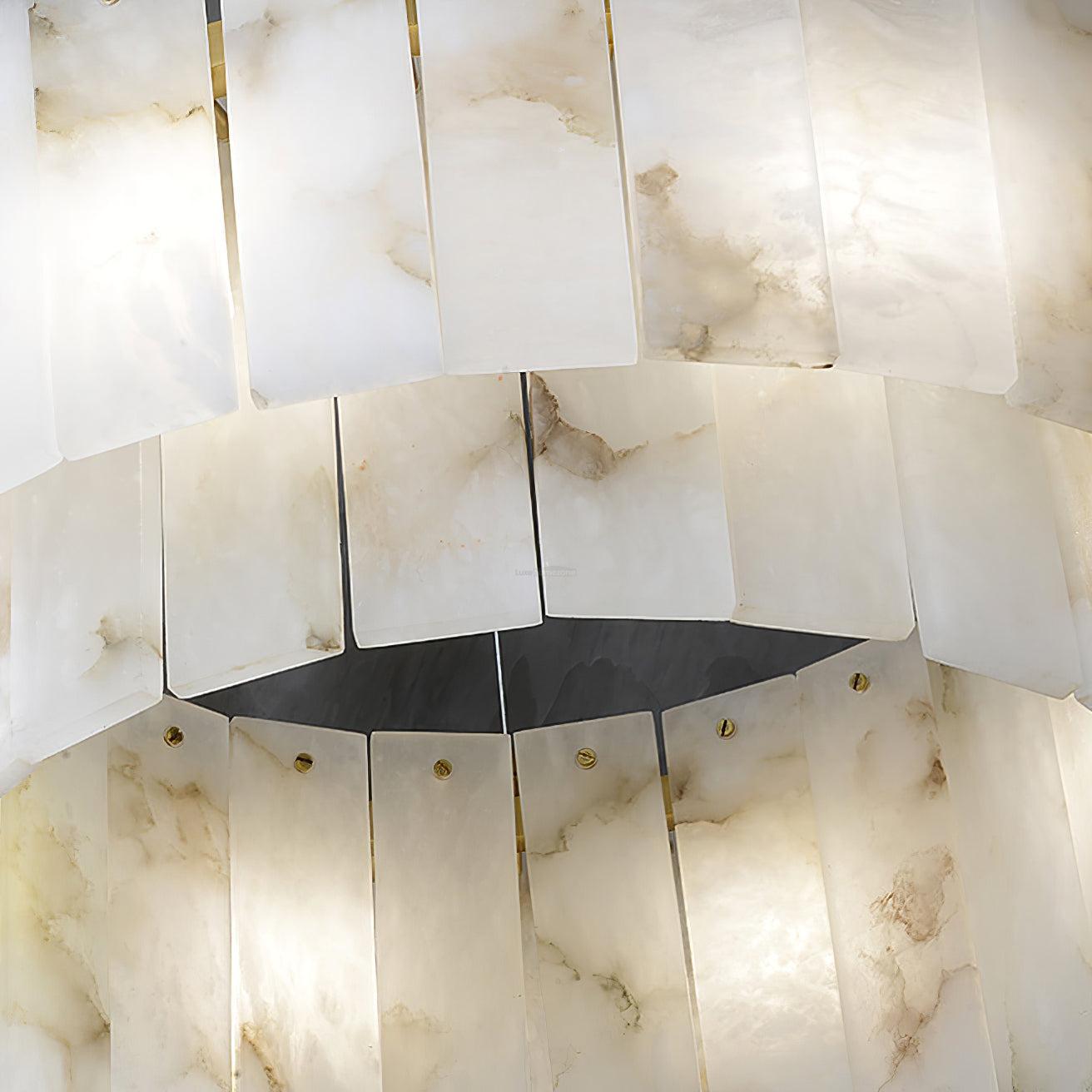 Rock Alabaster Chandelier 23.6" 31.4" - 23.6" x H 59"/ Dia 60cm x H 150cmBrass & White AlabasterJoyfuzzy