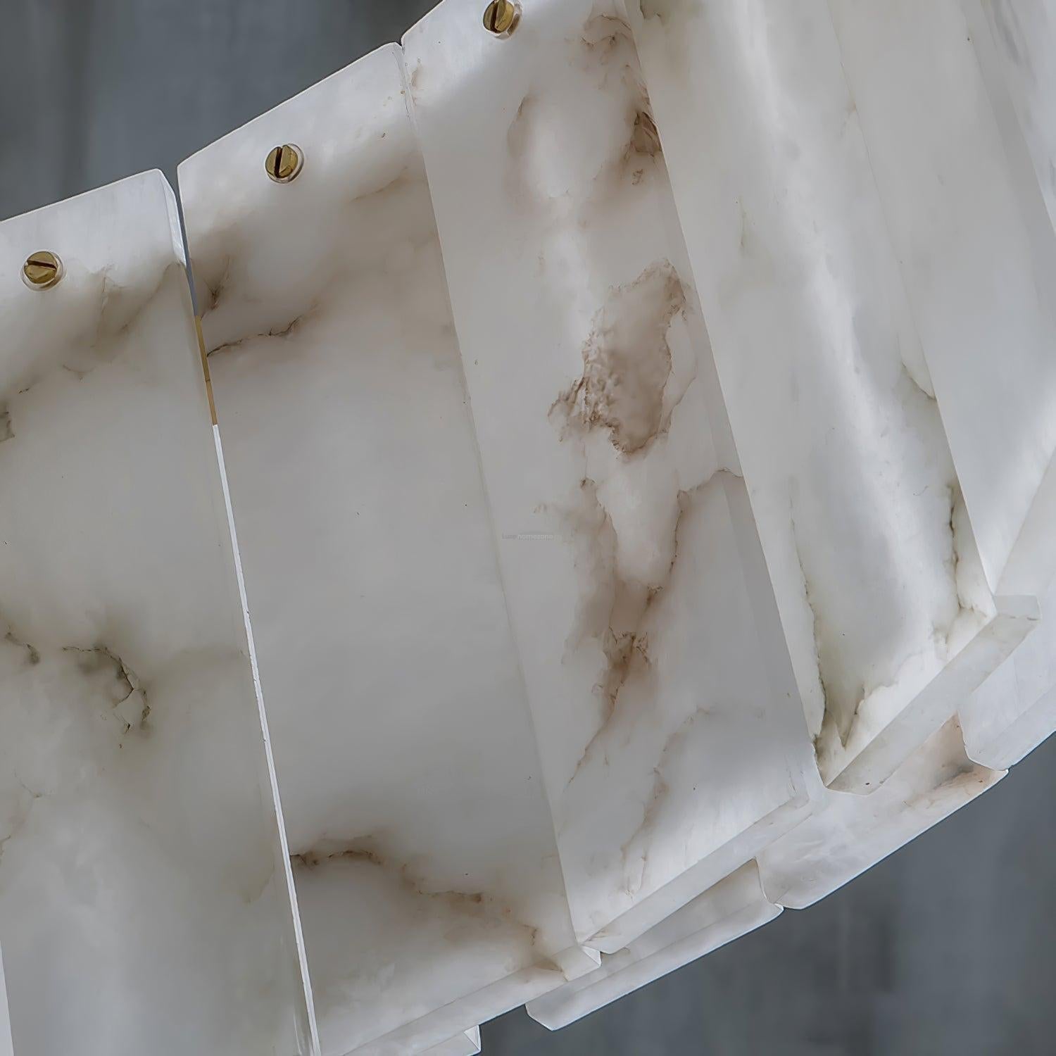 Rock Alabaster Chandelier 23.6" 31.4" - 23.6" x H 59"/ Dia 60cm x H 150cmBrass & White AlabasterJoyfuzzy
