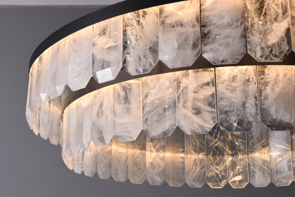 Rolantis Double Rock Crystal Chandelier - Joyfuzzy