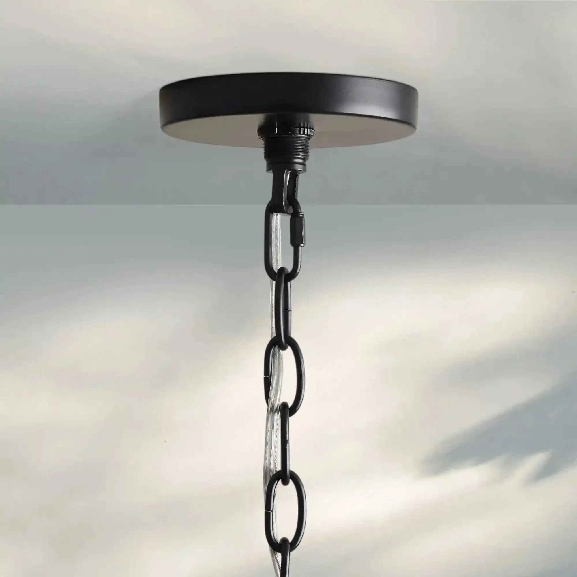 Rosalind Rattan Chandelier in Black - Joyfuzzy