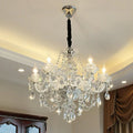 Rustic Antique European Candle Crystal Chandelier Popular Farmhouse Ceiling Light Fixture For Living Room - Joyfuzzy