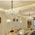 Rustic Antique European Candle Crystal Chandelier Popular Farmhouse Ceiling Light Fixture For Living Room - Joyfuzzy