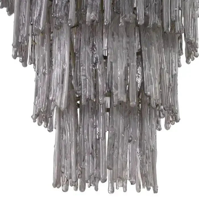 Saint Roch Modern Glass Chandelier Brass & Glass - Joyfuzzy