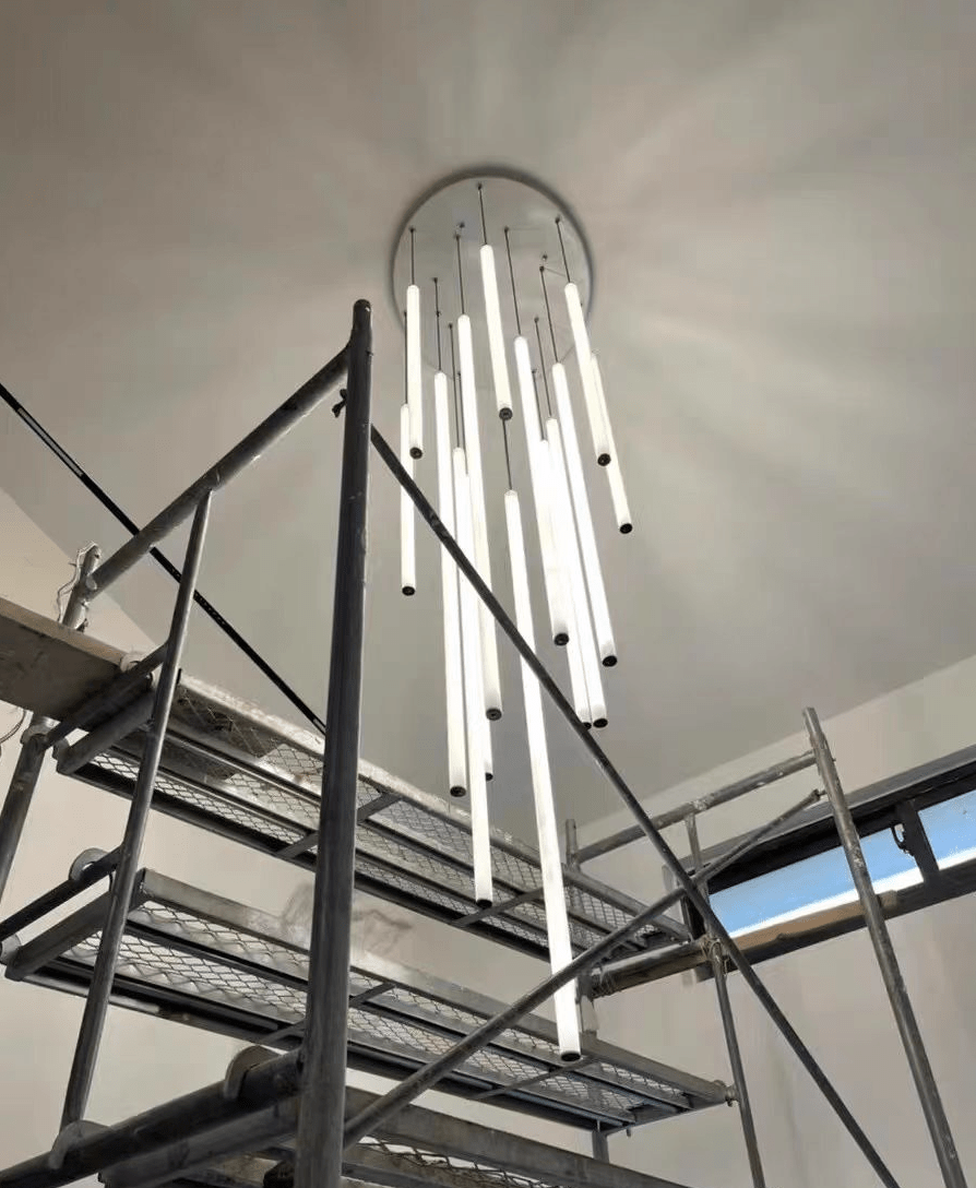 Scandinavia Minimalist White Pendant Light for Bedside/Dining Room/Staircase - One Single: SWarm LightJoyfuzzy