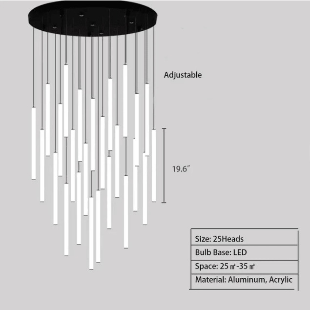 Scandinavia Minimalist White Pendant Light for Bedside/Dining Room/Staircase - 25 Lights: SWarm LightJoyfuzzy