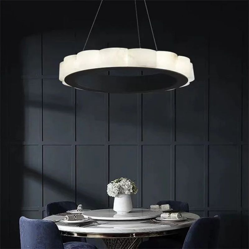 Scott Alabster Black Round Chandelier