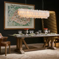 Selenite Layer Rectangular Chandelier - Joyfuzzy