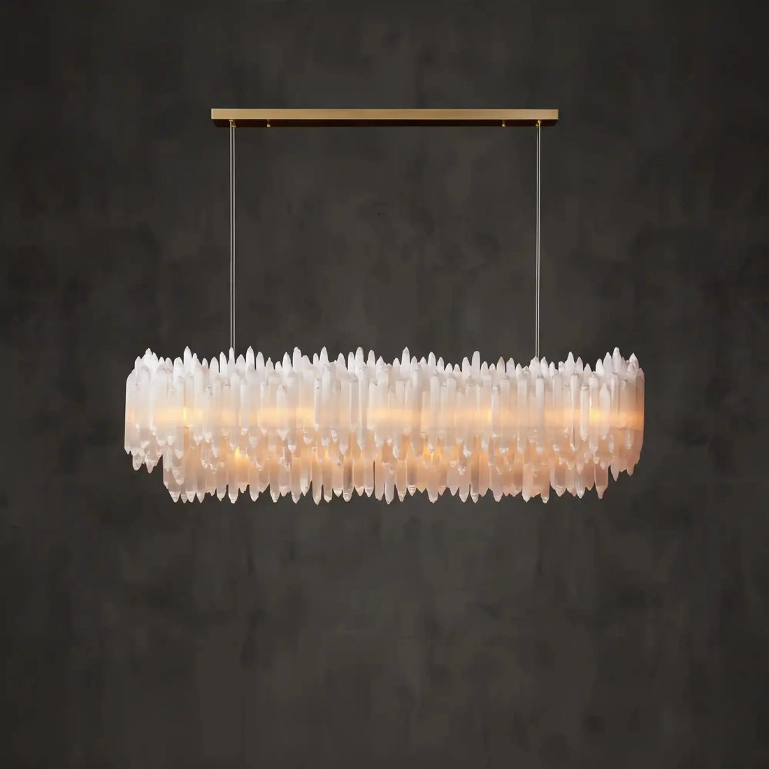 Selenite Layer Rectangular Chandelier - Joyfuzzy