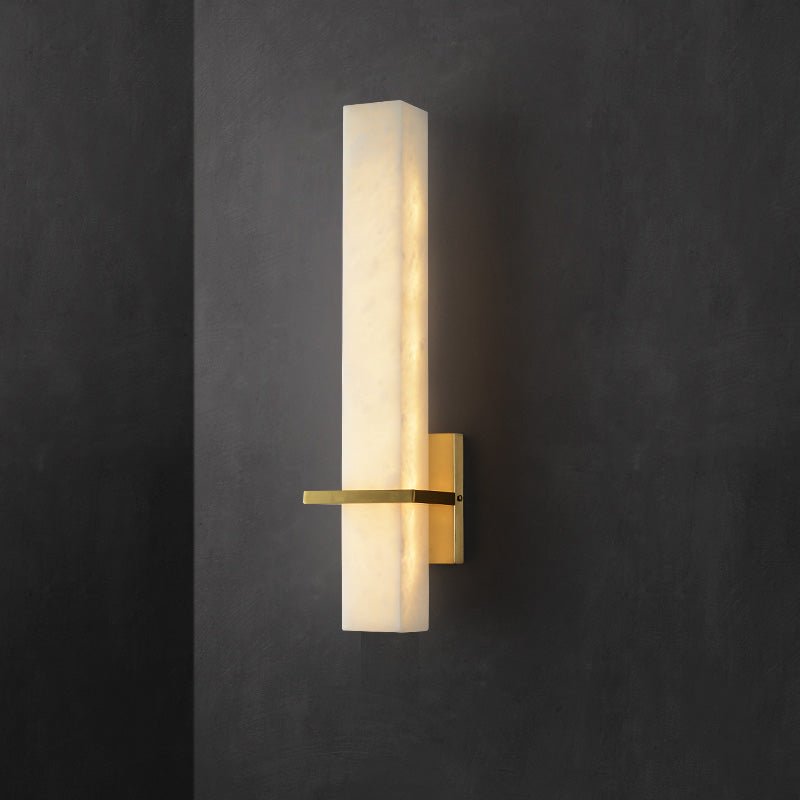 Serene Modern Alabaster Linear Wall Sconce - Joyfuzzy