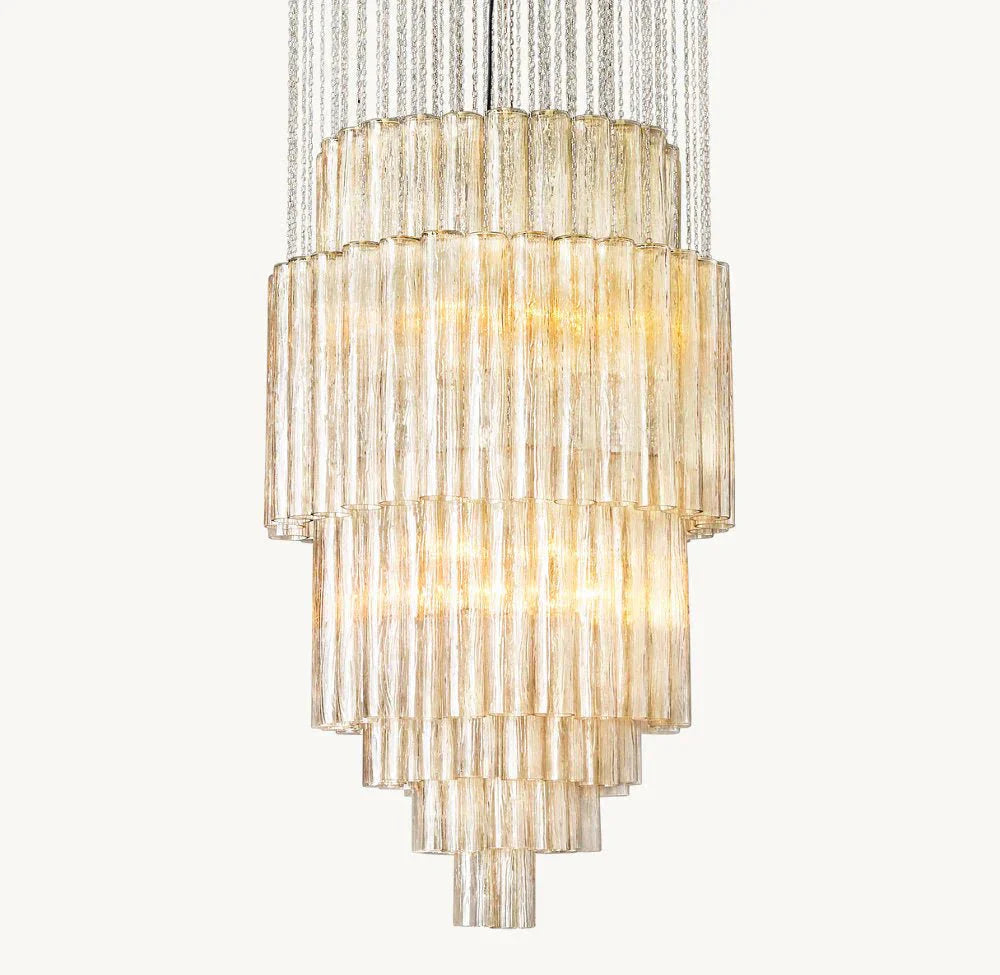 Serenella Round Chandelier for Foyer/Entry - 24''Satin NickelJoyfuzzy