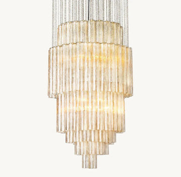 Serenella Round Chandelier for Foyer/Entry - 24''Satin NickelJoyfuzzy
