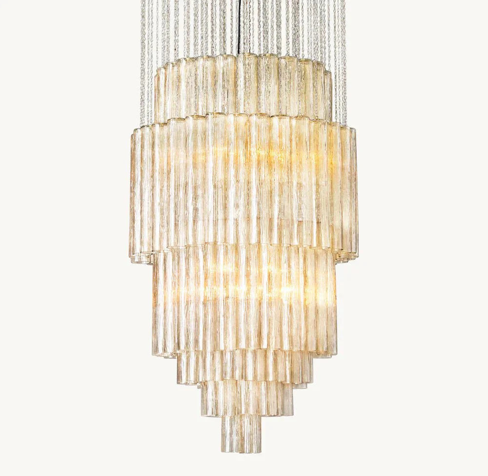 Serenella Round Chandelier for Foyer/Entry - 30''Satin NickelJoyfuzzy