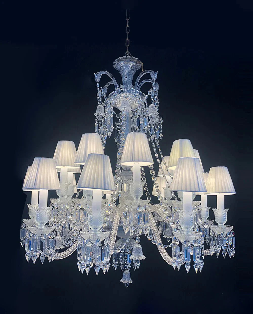 Short 18 Lights Clear Zanith Chandelier Crystal Lighting - Joyfuzzy