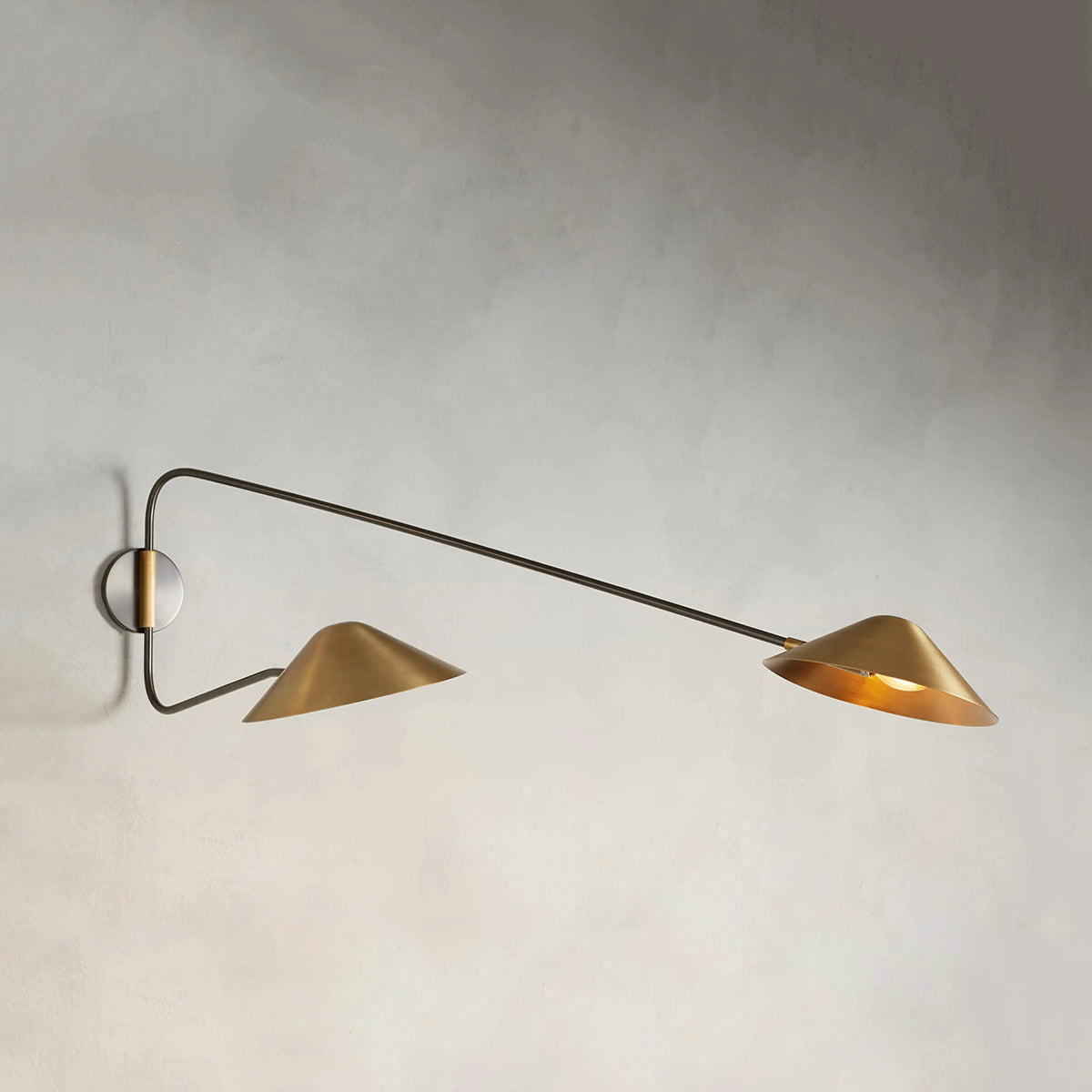 Simms Long Arm Double Sconce