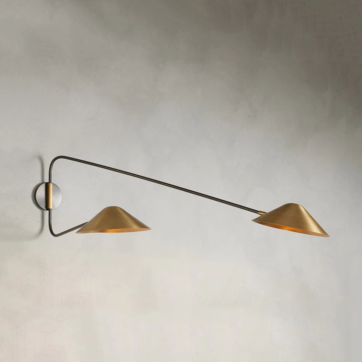 Simms Long Arm Double Sconce