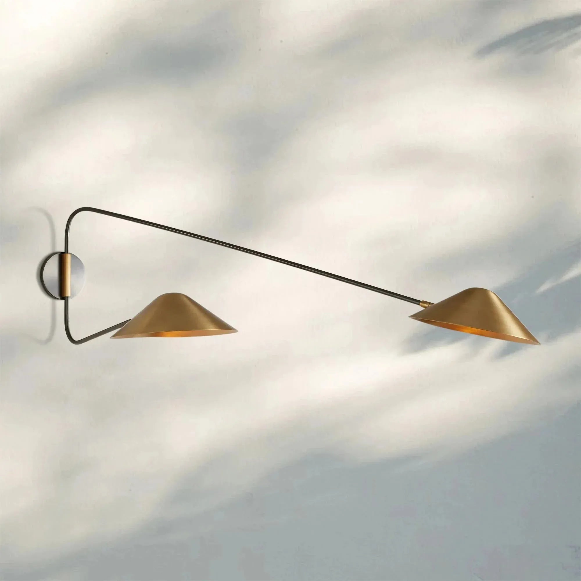 Simms Long Arm Double Wall Sconce - Joyfuzzy