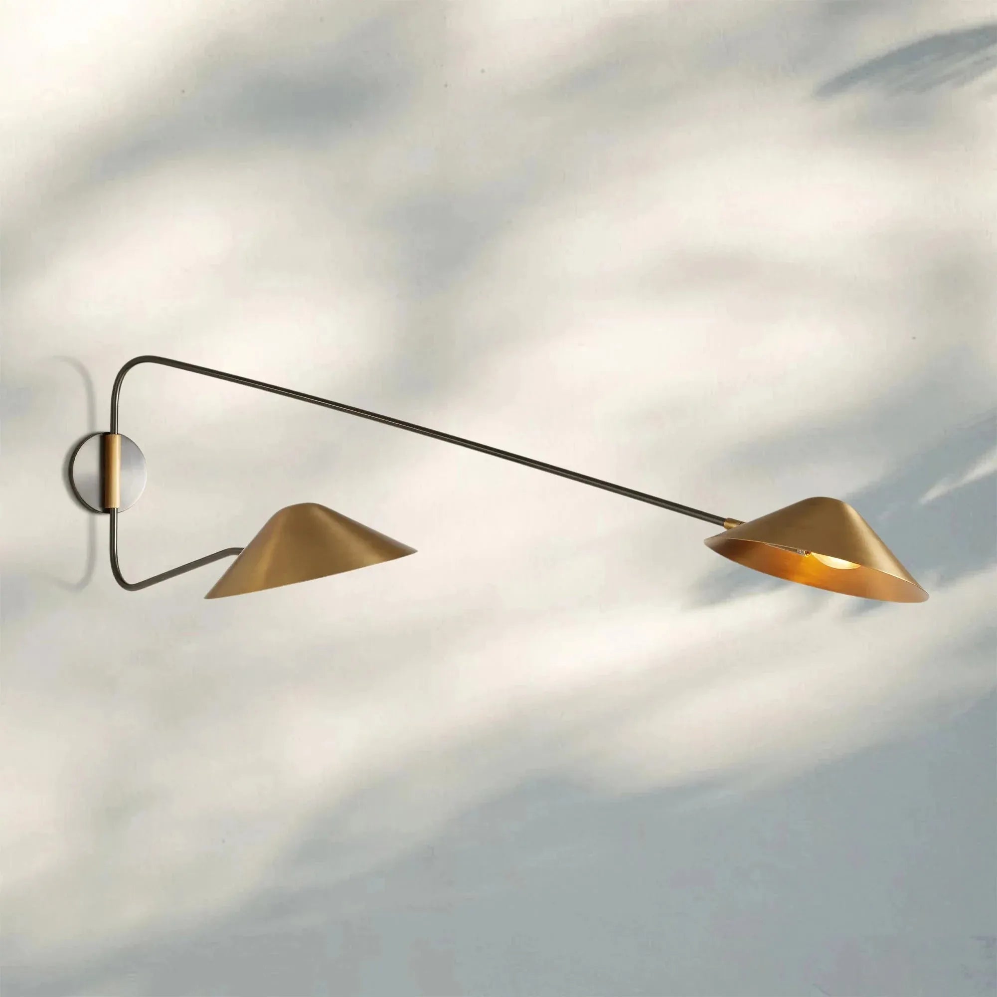 Simms Long Arm Double Wall Sconce - Joyfuzzy