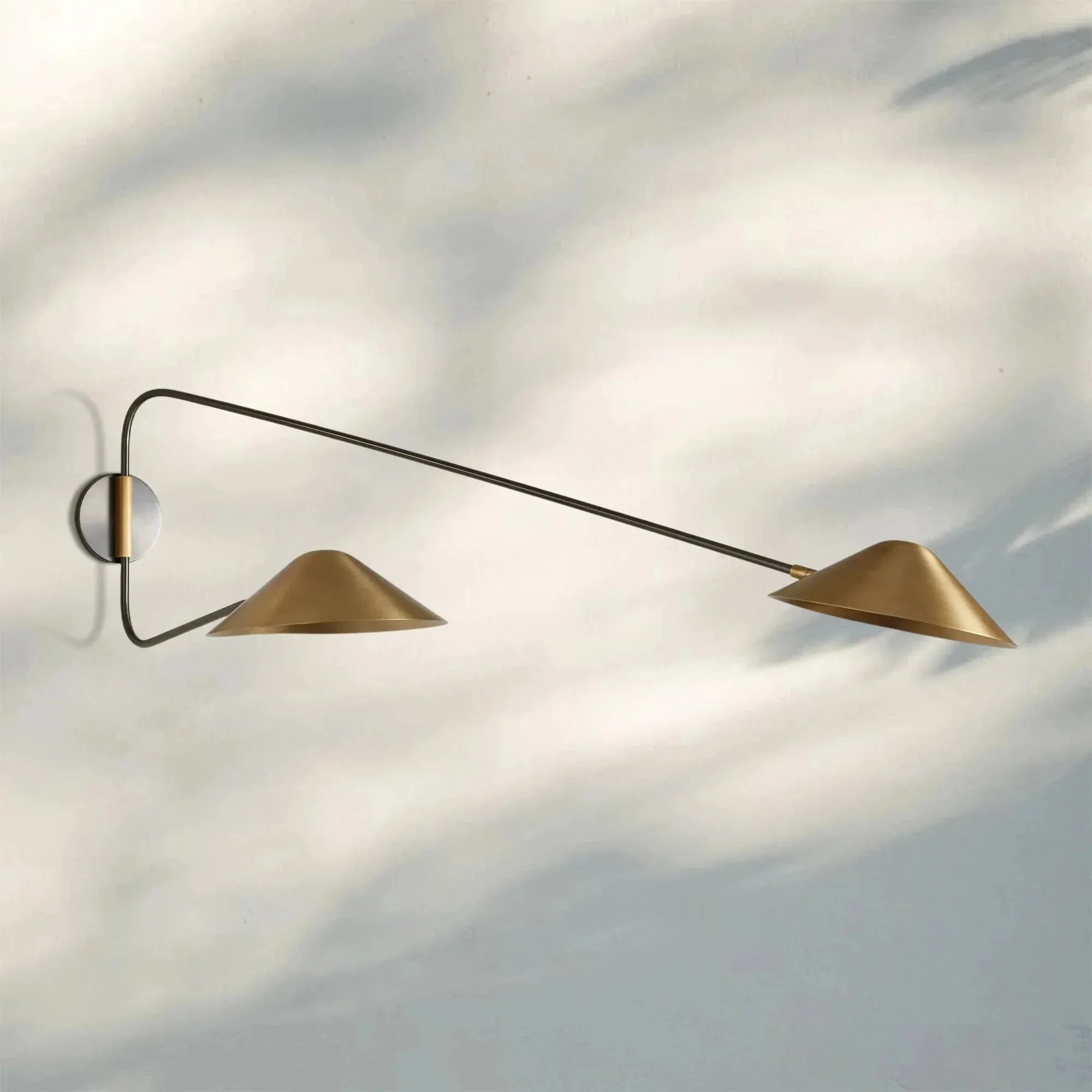 Simms Long Arm Double Wall Sconce - Joyfuzzy
