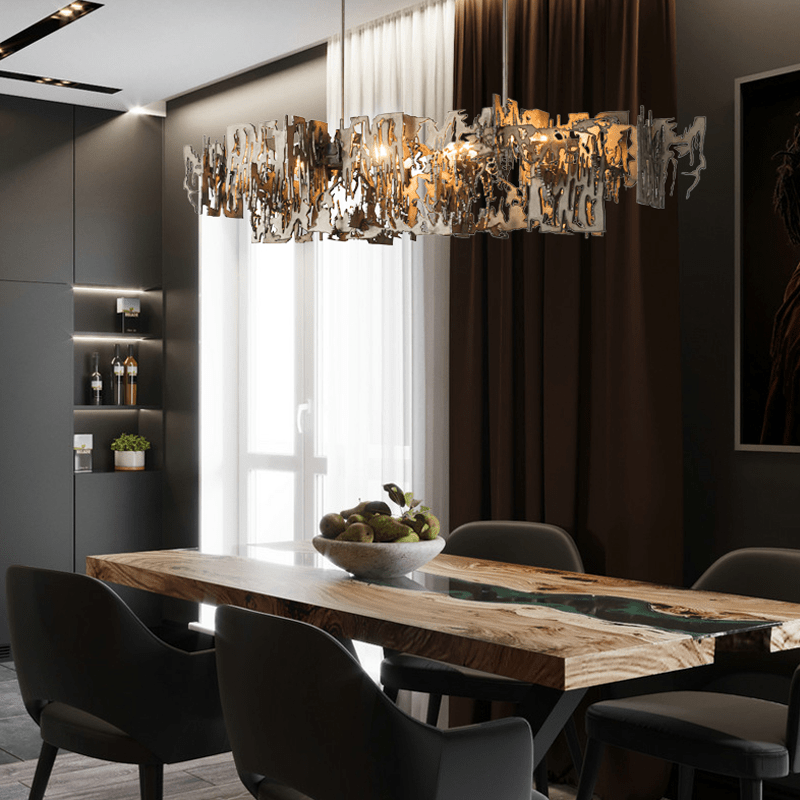 Simple Artistic Metal Dining Table Chandelier - 31.5"LJoyfuzzy