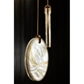 Soho Real Alabaster Disc Pendant Light, Pendant Lamp For Hallway, Staircase - D25.2''Joyfuzzy