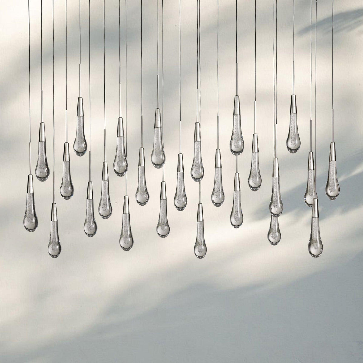 Solitaire Linear Chandelier 37"50"70"87"87"120"-50‘’-Nickel-