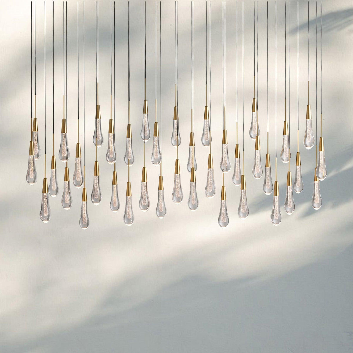 Solitaire Linear Chandelier 37"50"70"87"87"120"-70‘-Brass-
