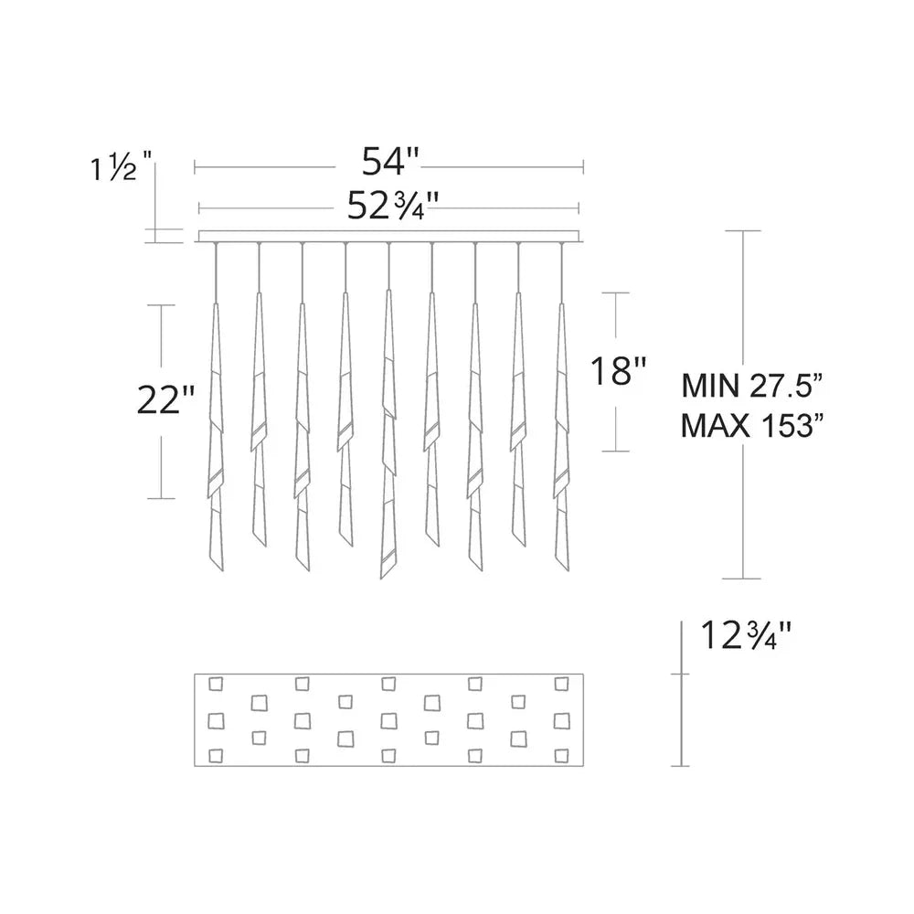 Solitude Linear LED Multi Pendant Light - Joyfuzzy