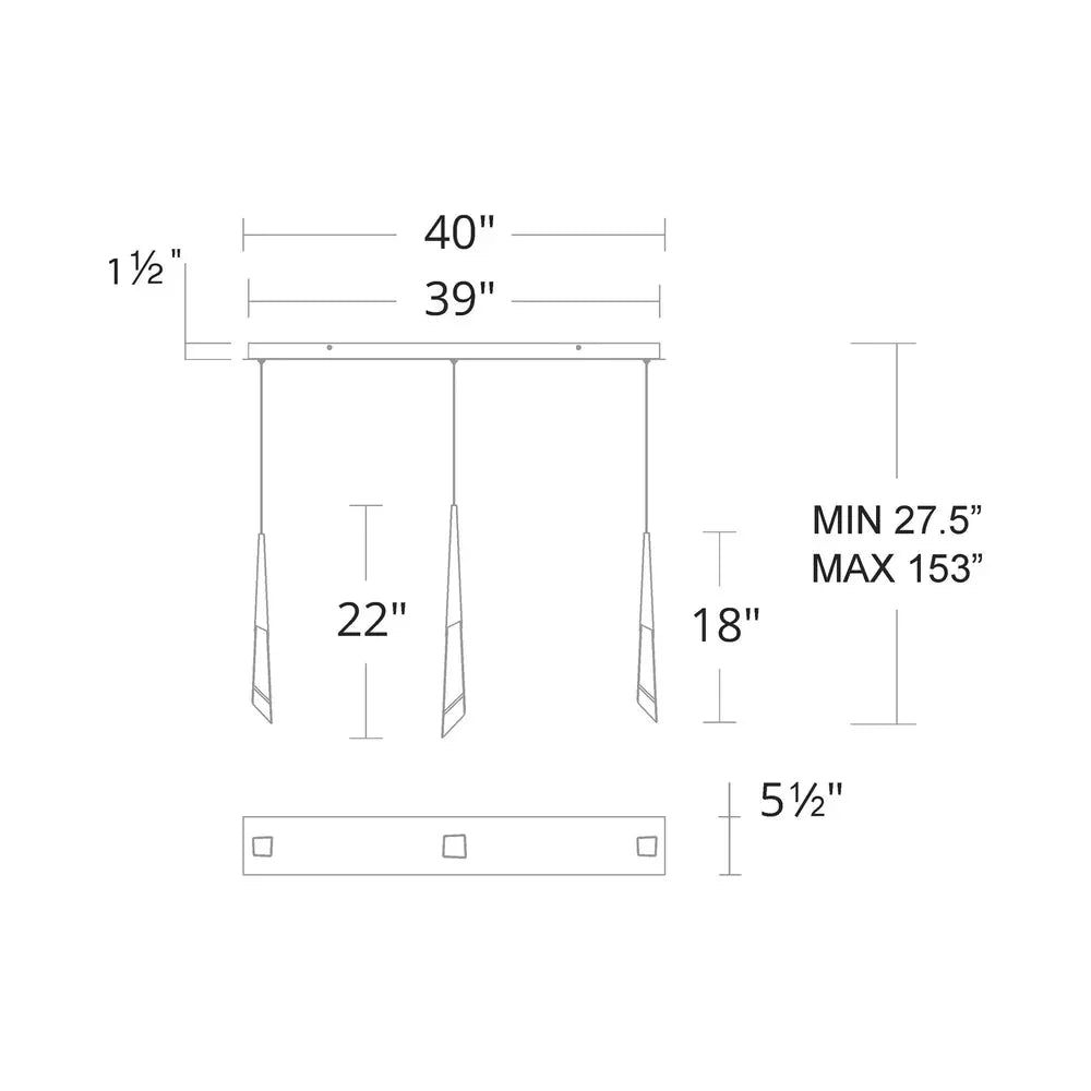 Solitude Linear LED Multi Pendant Light - Joyfuzzy