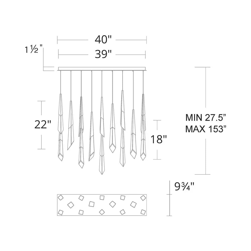 Solitude Linear LED Multi Pendant Light - Joyfuzzy