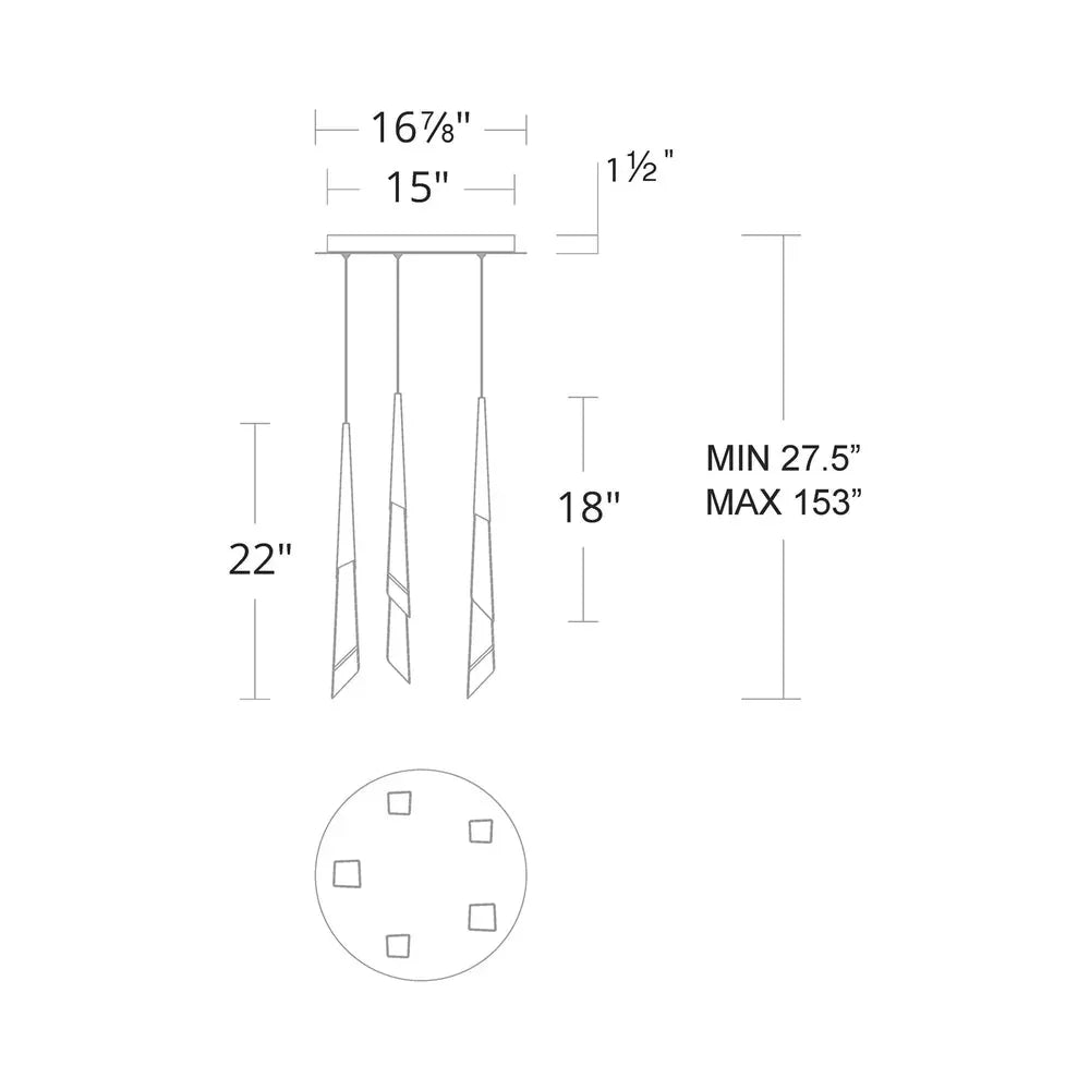 Solitude Round LED Multi Chandelier - Joyfuzzy