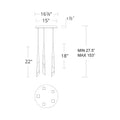 Solitude Round LED Multi Chandelier - Joyfuzzy