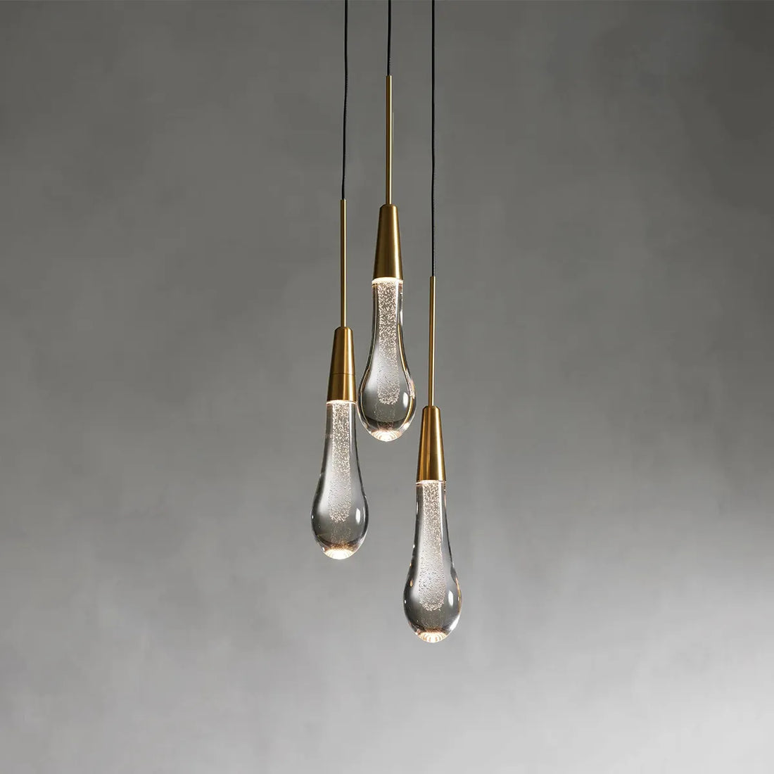 Soltaire Cluster Pendant Brass