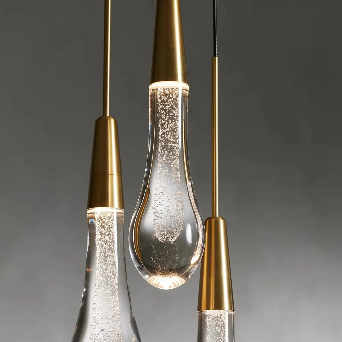 Soltaire Cluster Pendant Brass