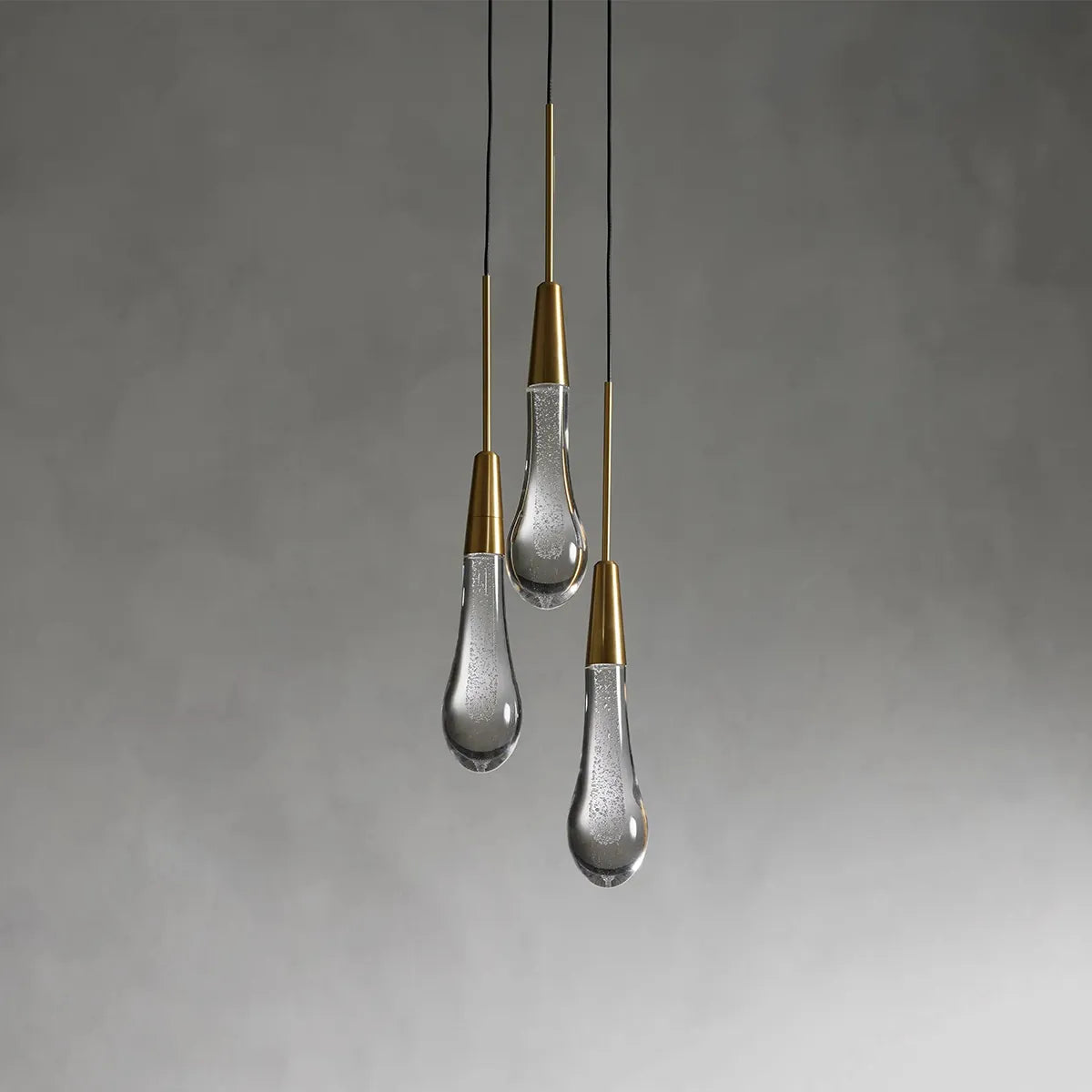 Soltaire Cluster Pendant Brass