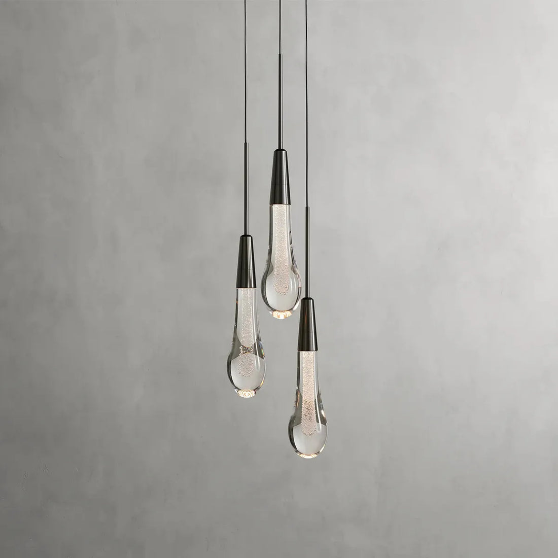 Soltaire Cluster Pendant Brass