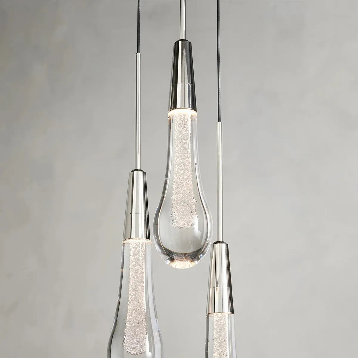 Soltaire Cluster Pendant Nickel